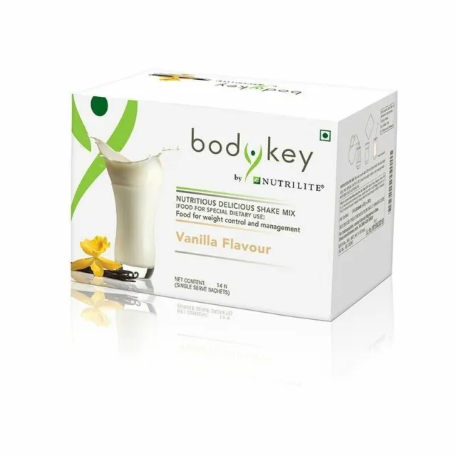Amway Bodykey Nutritious Vanilla Shake Mix - 14 Sachets | For Weight Control