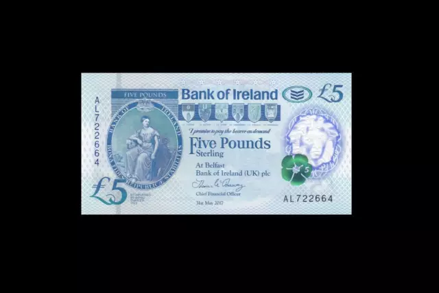 2017 Northern Ireland Belfast 5 Pounds "Al" **722664** (( Gem Unc ))