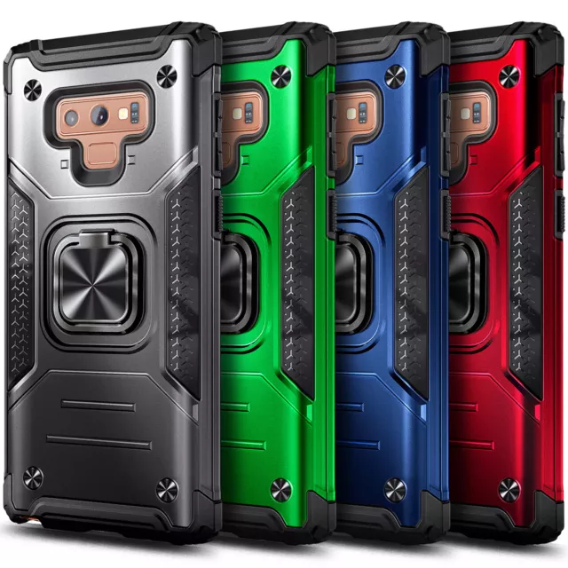For Samsung Galaxy Note 9 Case Ring Stand Phone Cover with Screen Protector
