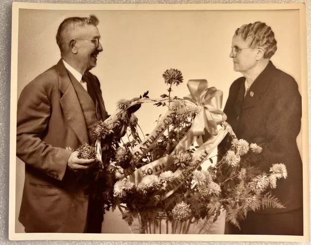 Vintage 8 X 10 Photo Books Sepia Photograph Picture 50th Wedding Flower Display