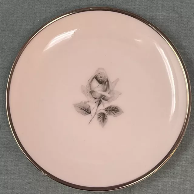 1950 German Bavaria Remembrance Platinum Trim Saladmaster Estate Porzellan 4inch