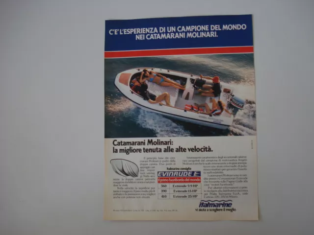 advertising Pubblicità 1981 CATAMARANI MOLINARI