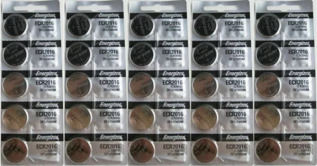 25 Genuine ENERGIZER CR2016 WATCH BATTERIES 3V LITHIUM CR 2016 DL2016 BR2016