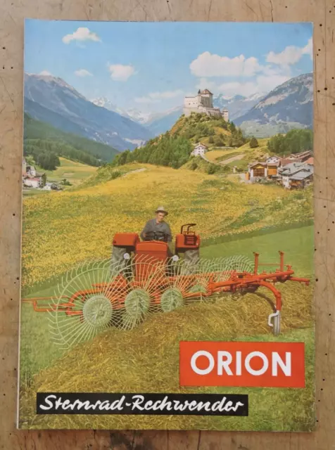 orig. Prospekt Landsberg Sternrad Rechwender Orion Traktor Schlepper 1964