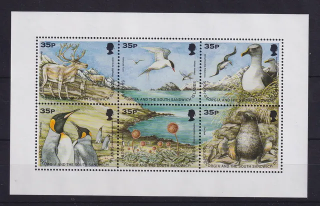 Südgeorgien und Süd-Sandwich-Inseln 1998 Tiere Mi-Nr. 264-269 Kleinbogen **