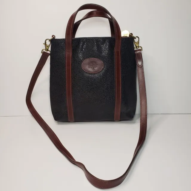 Mulberry Scotchgrain Crossbody Hand Bag, Black And Brown