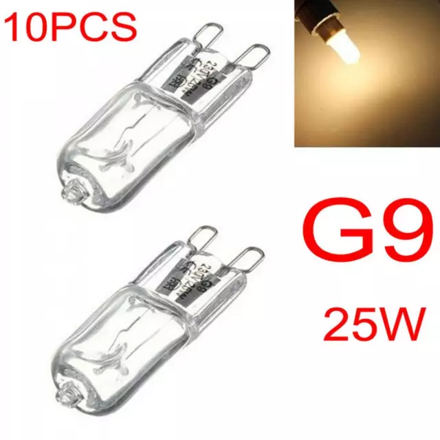 10x G9 Halogen bulbs 25W Warm White Capsule Clear lamp replace LED Bulb 220-240V