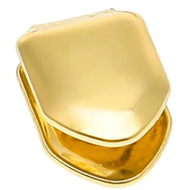 14K Gold Plated HipHop Teeth Grill  Whitening Plated Small Single Tooth Cap ._ p