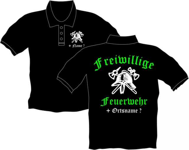 Poloshirt Langarm Kurzarm Freiwillige Feuerwehr Bekleidung Ausrüstung Motive 4 2