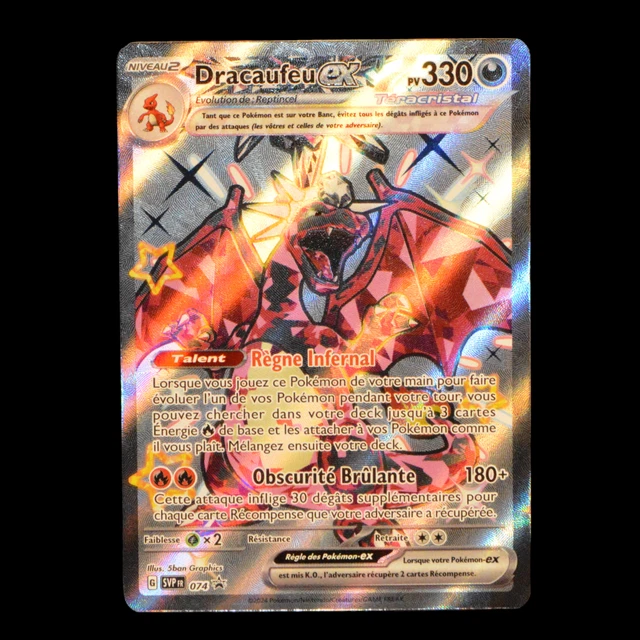 Carte Pokémon Dracaufeu EX SVP 074 - Full Art Holo, Destinées De Paldéa EV4.5, En Français