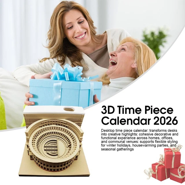 3D CALENDAR 2026, Tear Away Carving M emo Pad, Paper Notepad Art ...