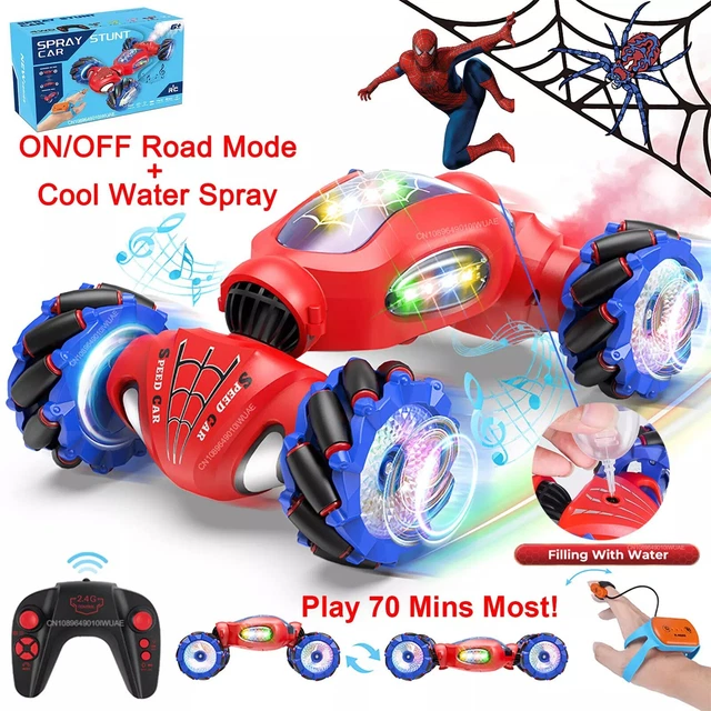 thumbnail image 2 of Spider Waterproof Remote Control Car - 2.4Ghz Double-Sided Stunt Car With LED Lights For Kids 3-9 Years 2 of 10