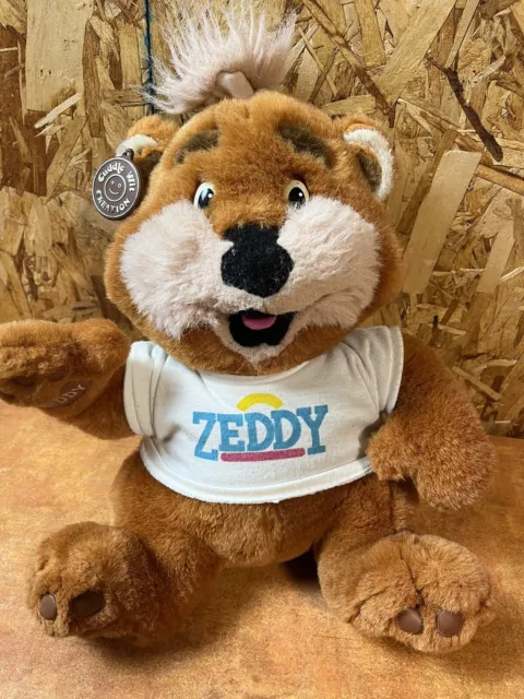 Vintage  ZEDDY Teddy Bear Zellers Canadian Department Store Mascot 12" Plush