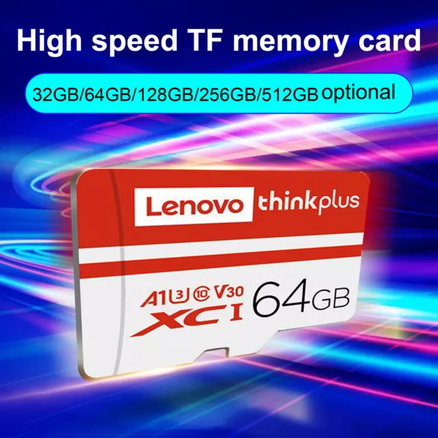 Lenovo Memory Card U3 32/64/128/256/512GB/1TB TF/Micro-SD Storage Card