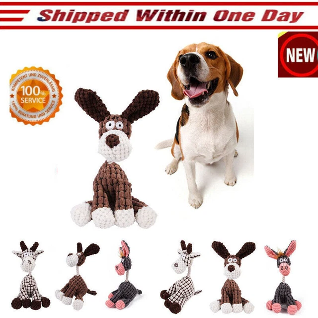 Pet Dog Teeth Cleaning Chew Toys Squeaky Plush for Aggressive Chewers Chew 1/3PC