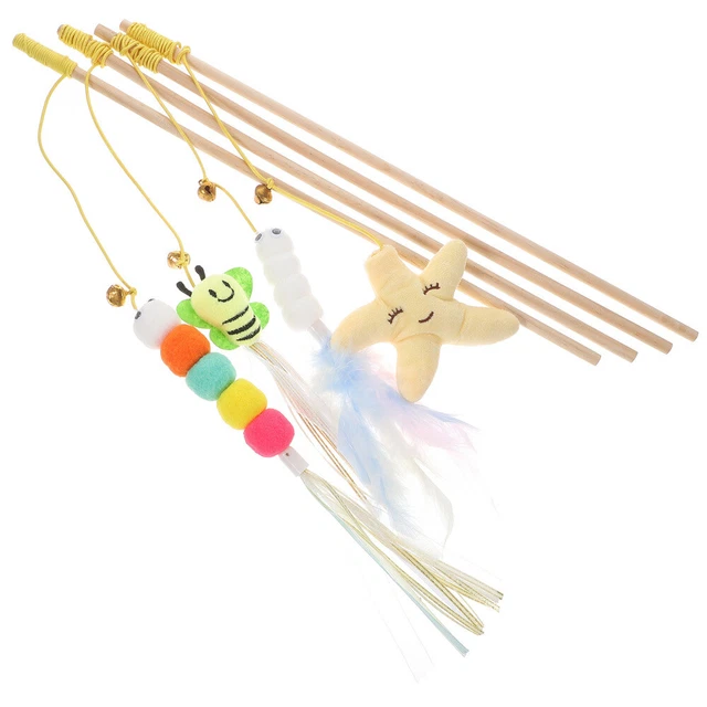 4pcs Cat intéressant Toys Toys Funny Cats Wands Household Kitten Toys Kitten Acc