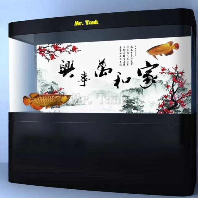 Blessing Calligraphy Large Aquarium Background Self-Adhesive High Definition New