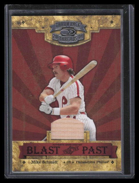 2004 THROWBACK THREADS Blast From The Past Material 19 Mike Schmidt Bat ...