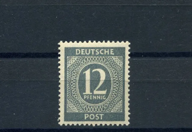 12 Pfg. Kontrollrat Ziffer 1946** seltene Farbe Michel 920 c Befund (S9974)
