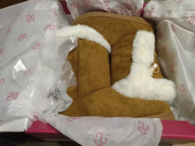 So Women's Abigail Chestnut Faux-Fur Winter Boots  - Size 8 NWB