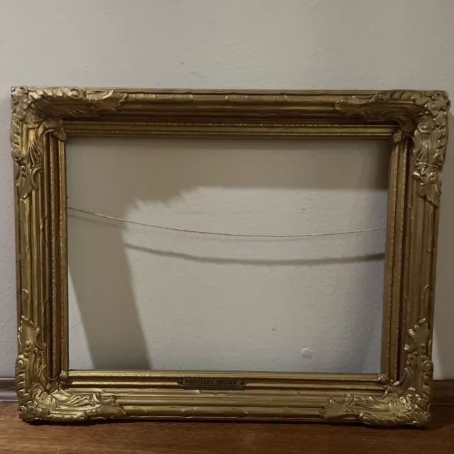 Vintage Victorian Style Gilded Ornate Wooden Art  Frame-14.5” x11.75”x 1.25”
