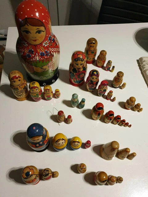 Russische Holzpuppen Paare Semenowskaja Matrjoschka, Babuschka, Matroschka 3