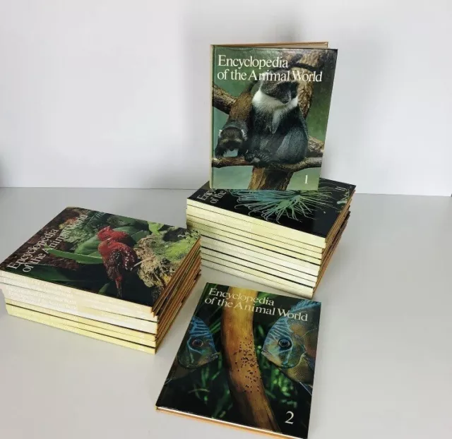 Encyclopaedia of The Animal World Complete 21 Volume Book Set - 1977