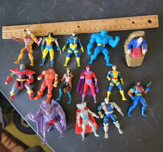 ToyBiz -Marvel X-Men Mutants Steel Die Cast 3" Figure 1994 -lot 14 figures