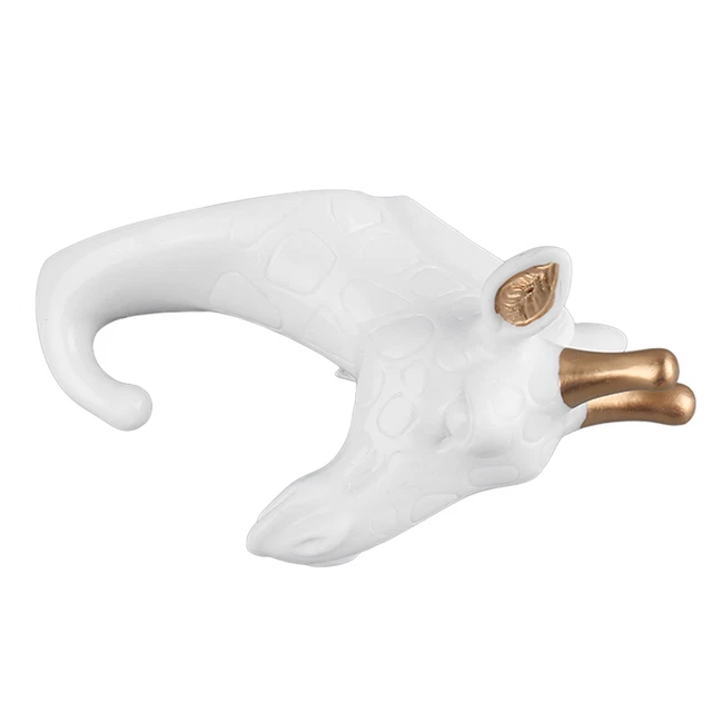 (Painted Golden Giraffe)Towel Hook Multiple Uses Animal Shape Durable Hanging
