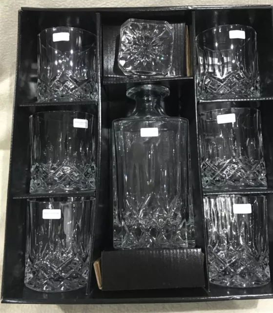 Royal Doulton Decanter & 6 Tumbler Glasses Set - Boxed, New