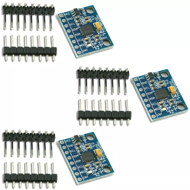 3X 3-Axis GY-521 MPU-6050 Gyroscope Accelerometer Module 3.3V-5V