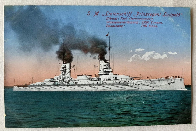 AK KAISERLICHE MARINE Schiff SM Linienschiff Prinzregent Luitpold
