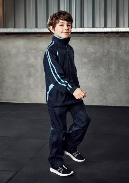 Biz Collection Kids Flash Track Sport Pant Pockets Drawstring Bottom Leg Zipper