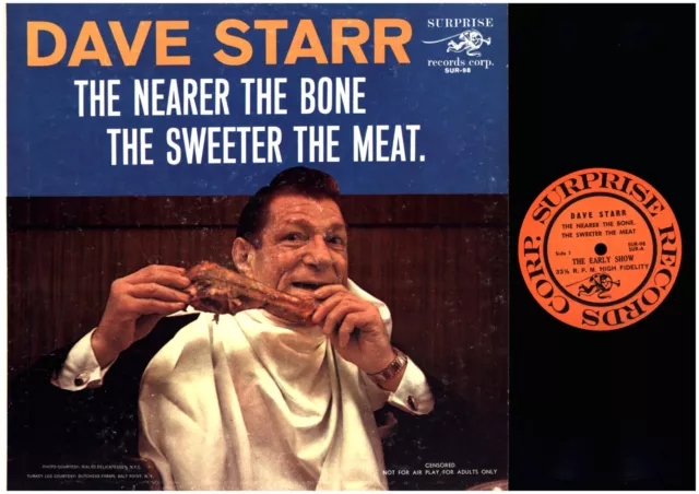 DAVE STARR Nearer The Bone Sweeter The Meat 1962 SURPRISE MONO X COMEDY LP VINYL