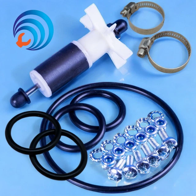 Rotor Pompe à Eau FIX E02 Pour Coleman, Lay-Z Spa, SaluSpa - Kit De Réparation Avec Axe Céramique - 8