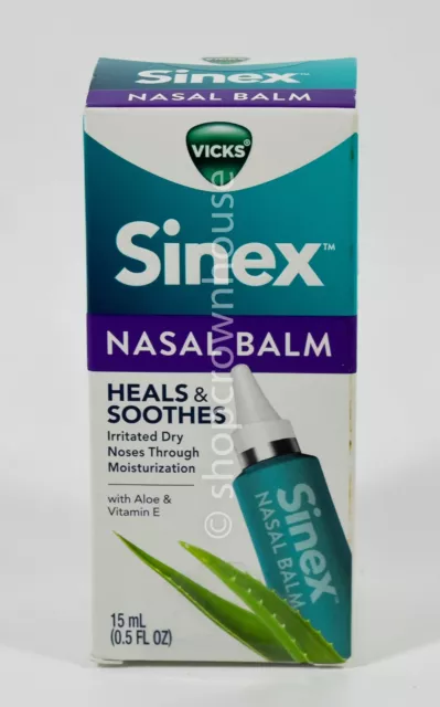 vicks Sinex NASAL BALM .5oz aloe & vitamin E moisturizer Heals & Soothes NIB