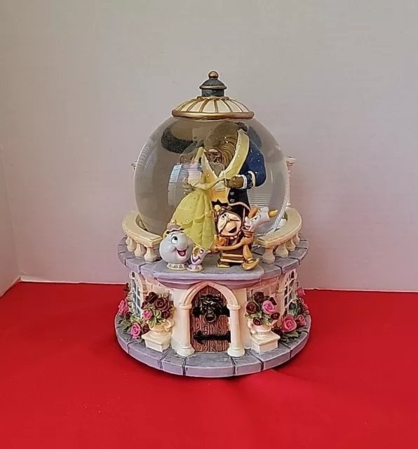 Disney Beauty And The Beast Snow globe With Music...B