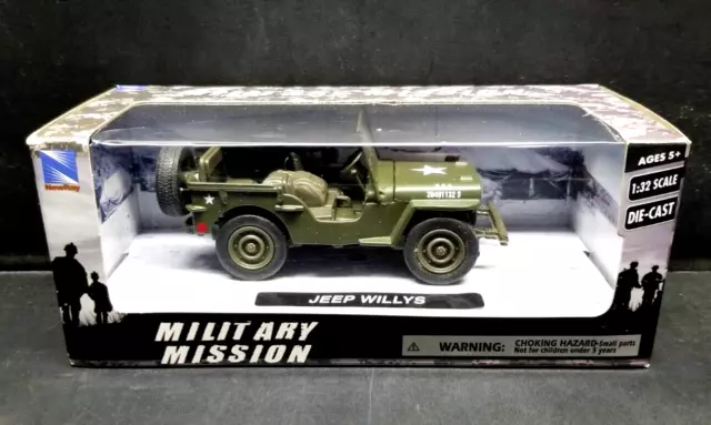 New Ray NMMM 1941 Military Jeep Willys & Chevy Flatbed SS61050A w/COA NIB