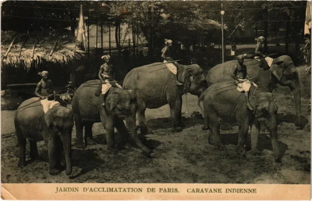 CPA PARIS Human Zoo Jardin d'Acclimatation Caravane Indienne (1242806)