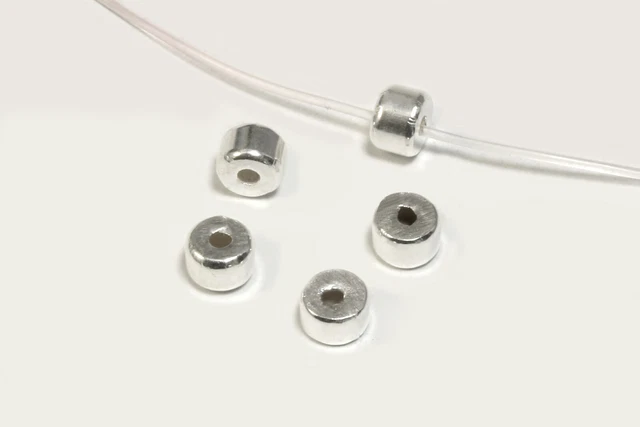 INWARIA Zylinder 925 SILBER Ø 4mm Zwischenperlen Rondelle Walze Perlen, SS177