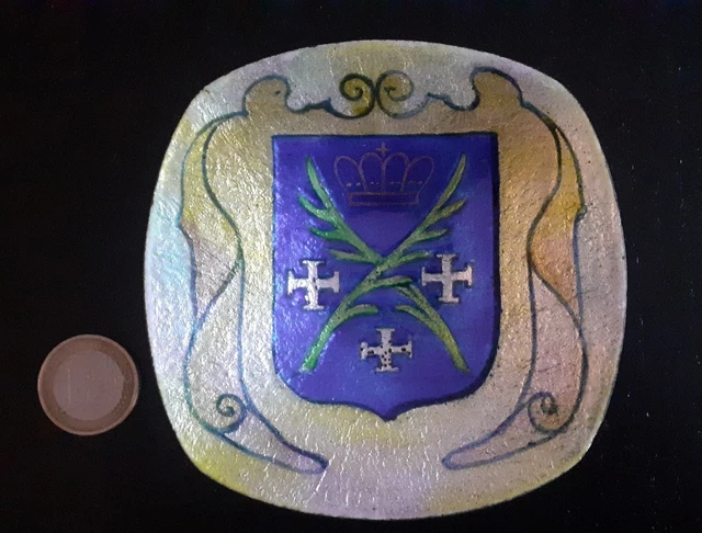 Coupelle En émail De Limoges Avec Cristaux - Réalisée à La Main, Bleu Noir, Signée - Occasion Bon état