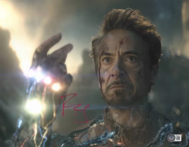 Robert Downey Jr Signed 11X14 Avengers Iron Man Photo Autograph Bas Beckett