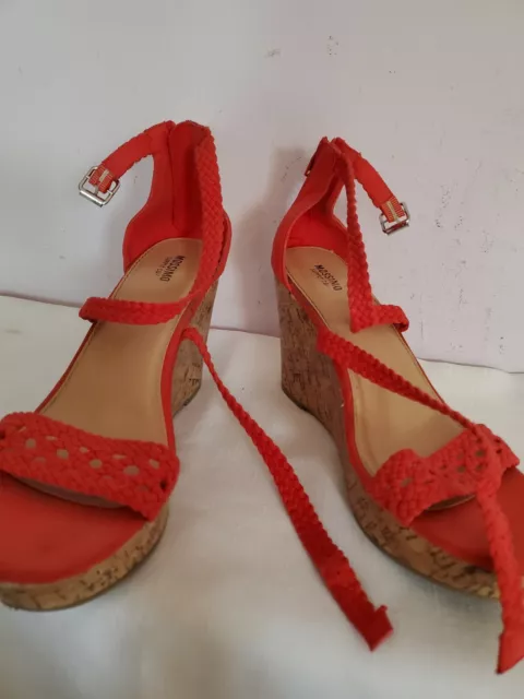 MOSSIMO TANGERINE BRAIDED Cork Heel Espadrille Sandals Wm