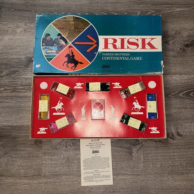 VINTAGE RISK PARKER Brothers Continental Board Game 1968 18.99 PicClick