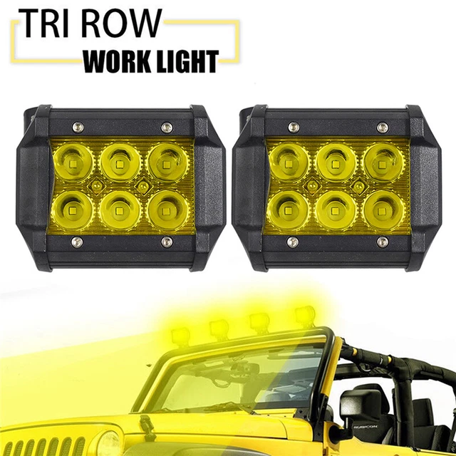 Lampada barra luminosa 4" 18W LED SpotWork CarTruck Moto Boat4WD SUV ATV YelloA*jy