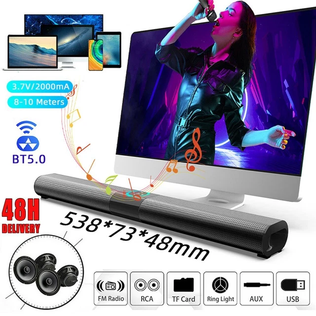 TV SOUND BAR Home Theater Subwoofer Bluetooth Soundbar Wireless Wired
