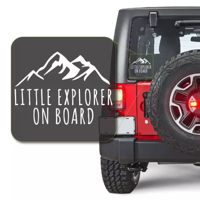 Little Explorer on Board Decal Sticker for Car Window, Laptop and More # 994 2