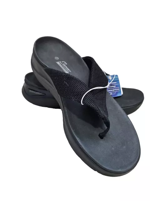 S Sport By Skechers Men's Slone Arch Comfort Flip Flop Sandals - Black Size 10