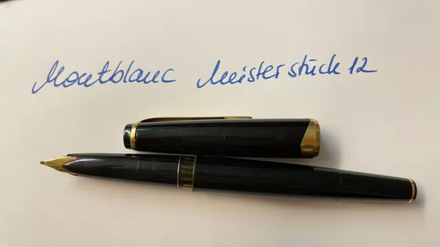 Montblanc Meisterstück 12 schwarz 60er Jahre - 18 C Feder 585 Gold