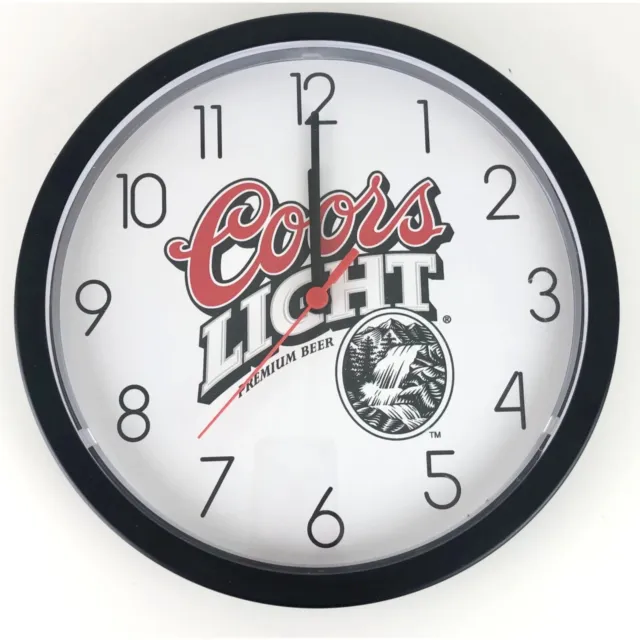 Vintage Coors Light  Beer 10" Wall Clock Battery Operated Tested & Working